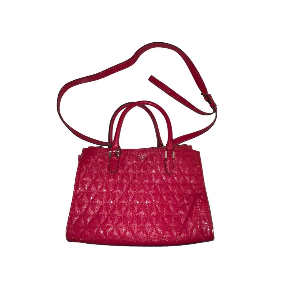 Red GUESS Purse with Cool Graphic Lining - Many Pockets and Compartments